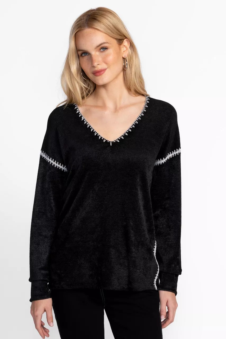 Johnny Was Women THE CHENILLE CLASSIC WHIPSTITCH PULLOVER