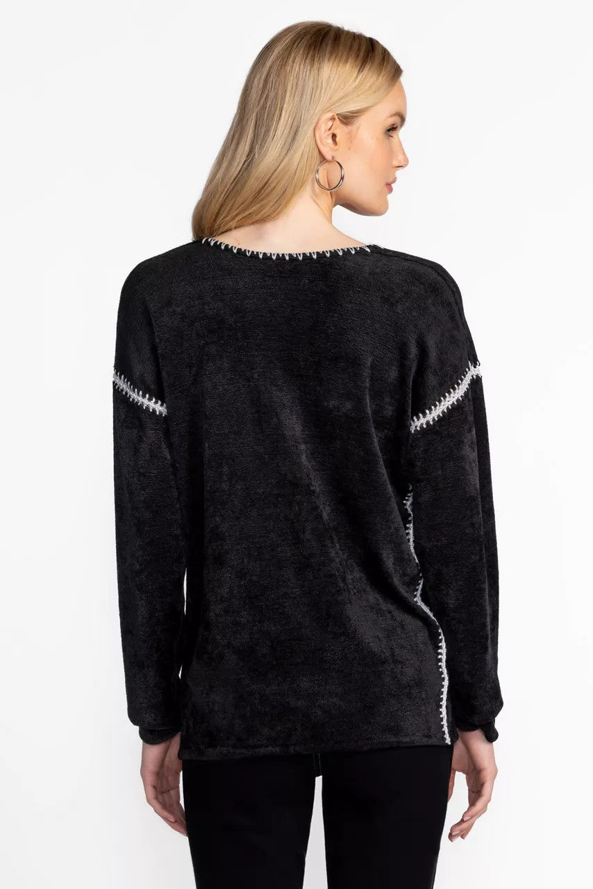 Johnny Was Women THE CHENILLE CLASSIC WHIPSTITCH PULLOVER