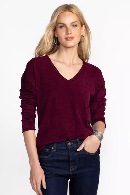 Johnny Was Women THE CHENILLE CLASSIC WHIPSTITCH PULLOVER