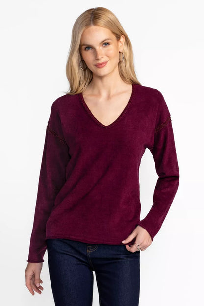 Johnny Was Women THE CHENILLE CLASSIC WHIPSTITCH PULLOVER
