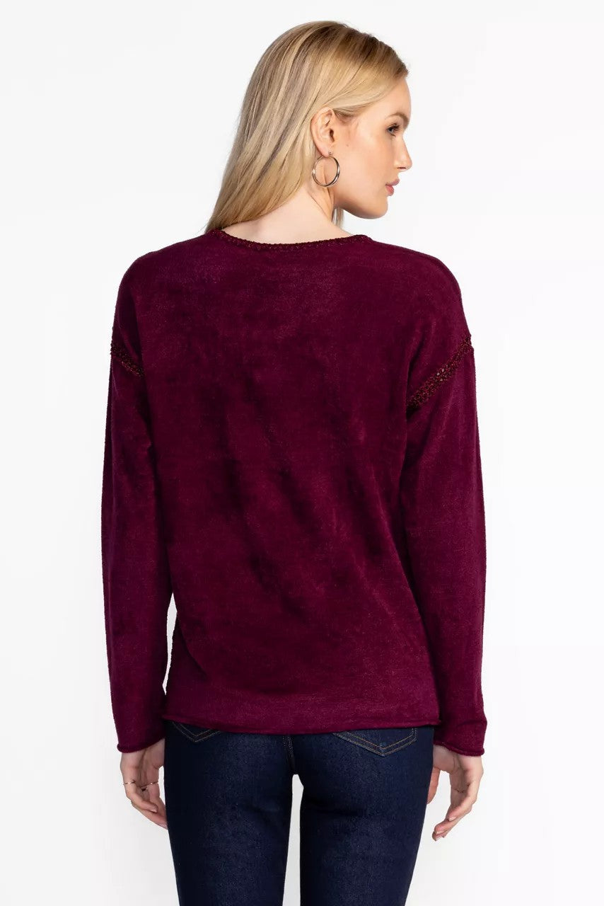 Johnny Was Women THE CHENILLE CLASSIC WHIPSTITCH PULLOVER