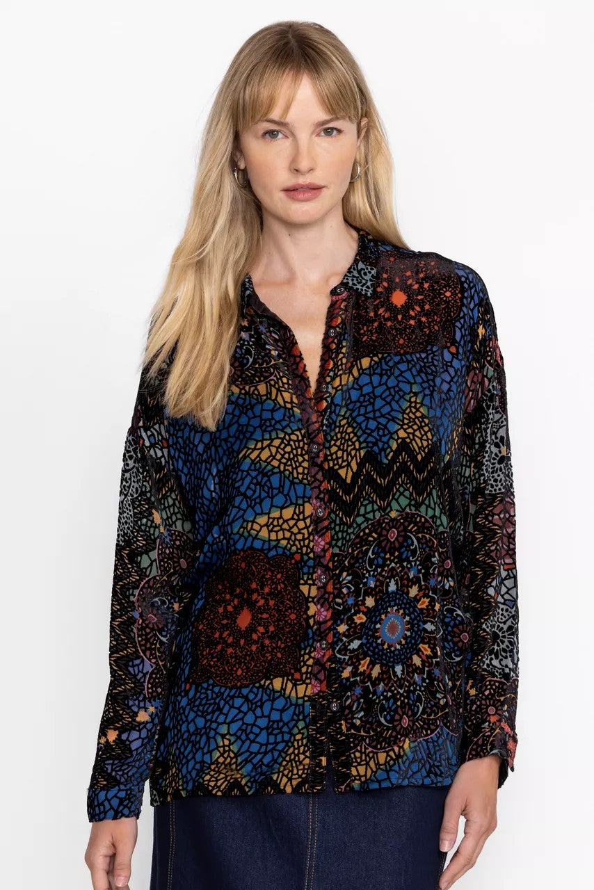 Johnny Was Women AUDREY OVERSIZED BURNOUT SHIRT