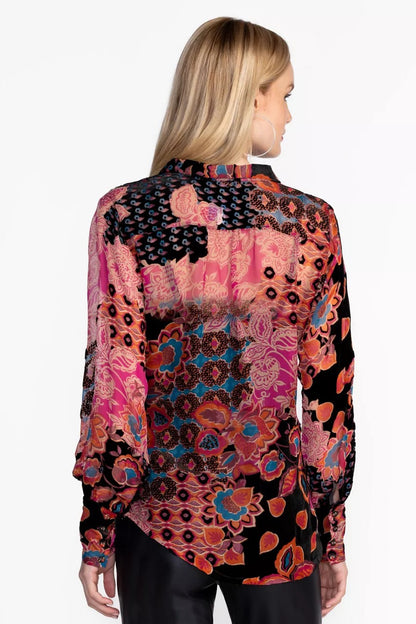Johnny Was Women YRENE BURNOUT BLOUSE