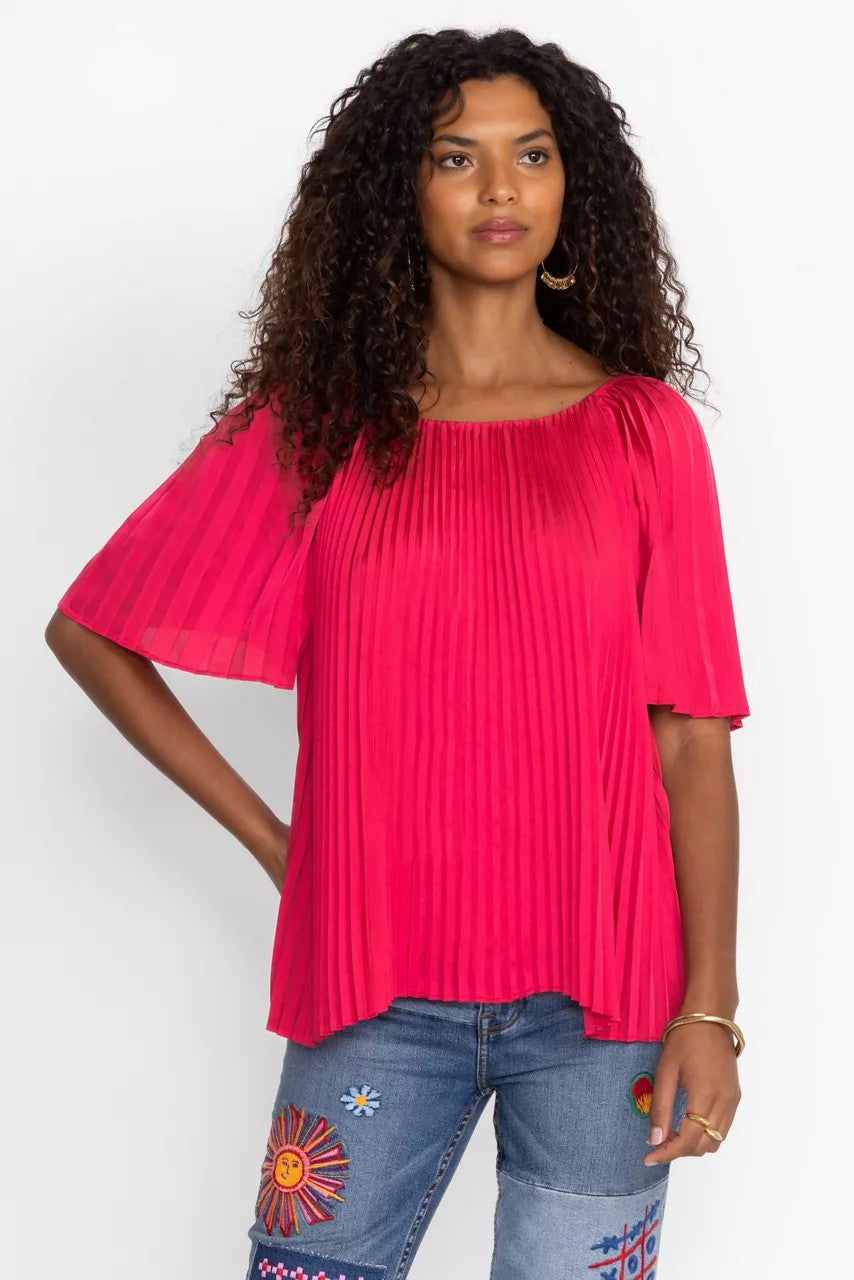 Johnny Was Women GEORGINNA PLEATED BLOUSE