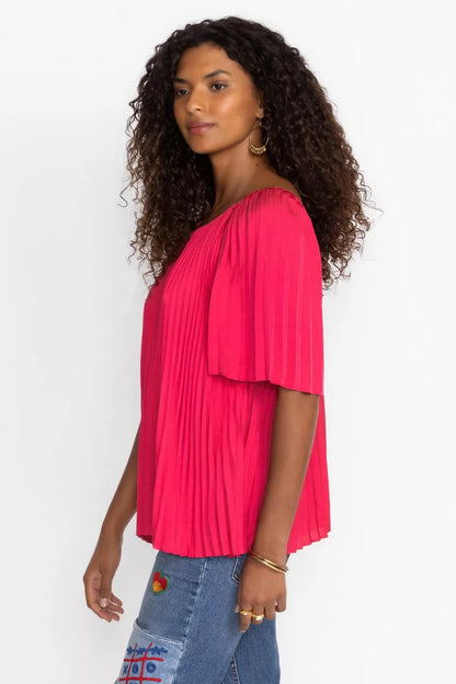 Johnny Was Women GEORGINNA PLEATED BLOUSE