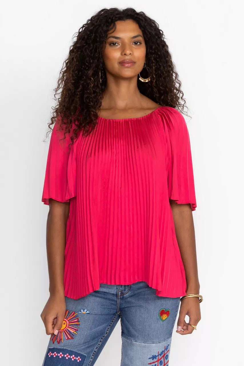 Johnny Was Women GEORGINNA PLEATED BLOUSE