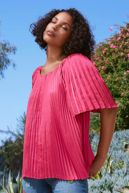 Johnny Was Women GEORGINNA PLEATED BLOUSE