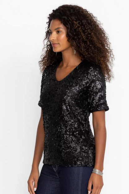 Johnny Was Women BRADLEY SEQUIN BLOUSE