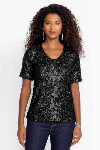 Johnny Was Women BRADLEY SEQUIN BLOUSE