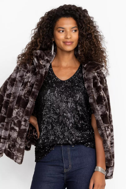 Johnny Was Women BRADLEY SEQUIN BLOUSE