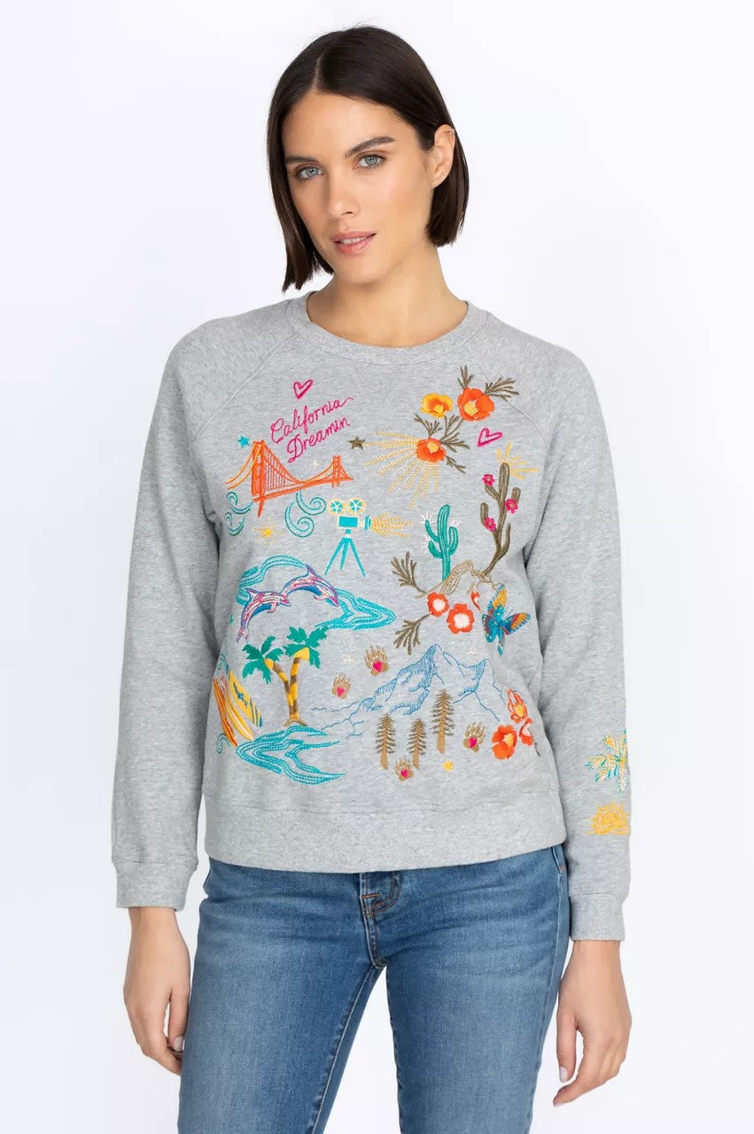 Johnny Was Women California Raglan Sweatshirt