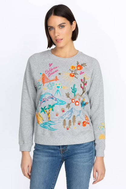 Johnny Was Women California Raglan Sweatshirt