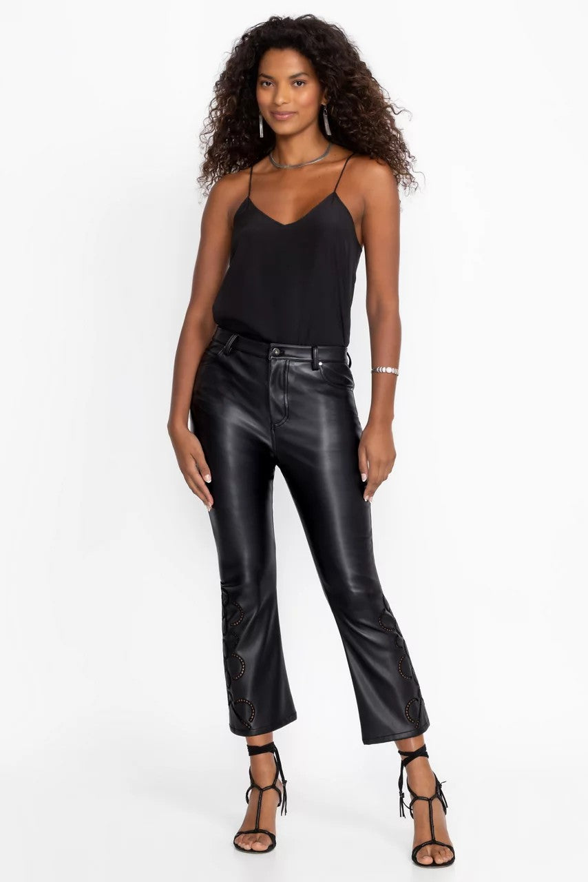 Johnny Was Women THE CROPPED BABY BOOT VEGAN LEATHER PANT