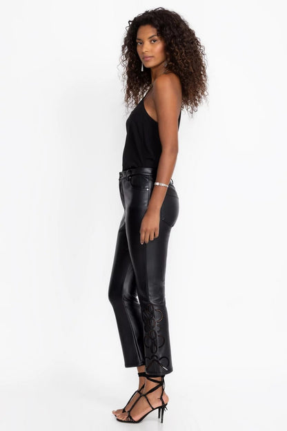 Johnny Was Women THE CROPPED BABY BOOT VEGAN LEATHER PANT