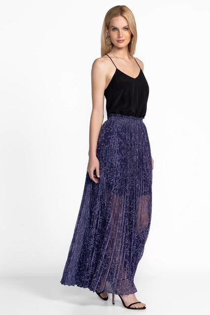 Johnny Was Women MONTEE PLEATED MAXI SKIRT