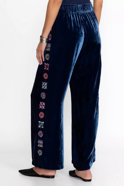 Johnny Was Women VELVET WIDE LEG PANT