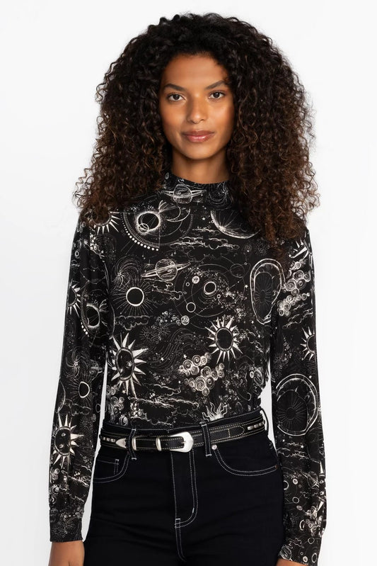 Johnny Was Women THE JANIE FAVORITE PUFF SLEEVE MOCK NECK