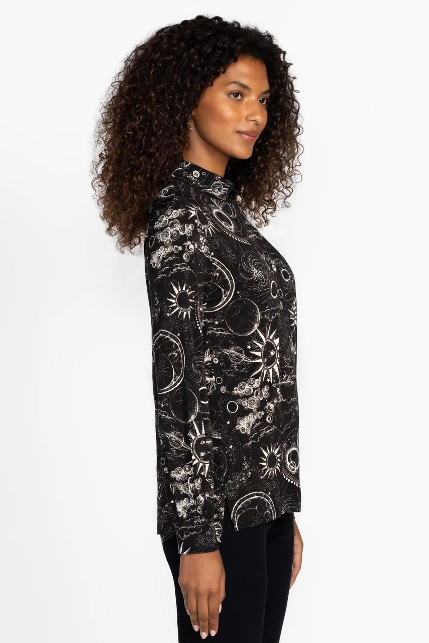 Johnny Was Women THE JANIE FAVORITE PUFF SLEEVE MOCK NECK