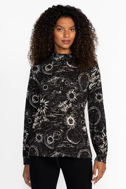 Johnny Was Women THE JANIE FAVORITE PUFF SLEEVE MOCK NECK
