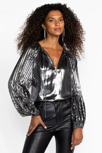 Johnny Was Women GEMMA PLEATED BLOUSE