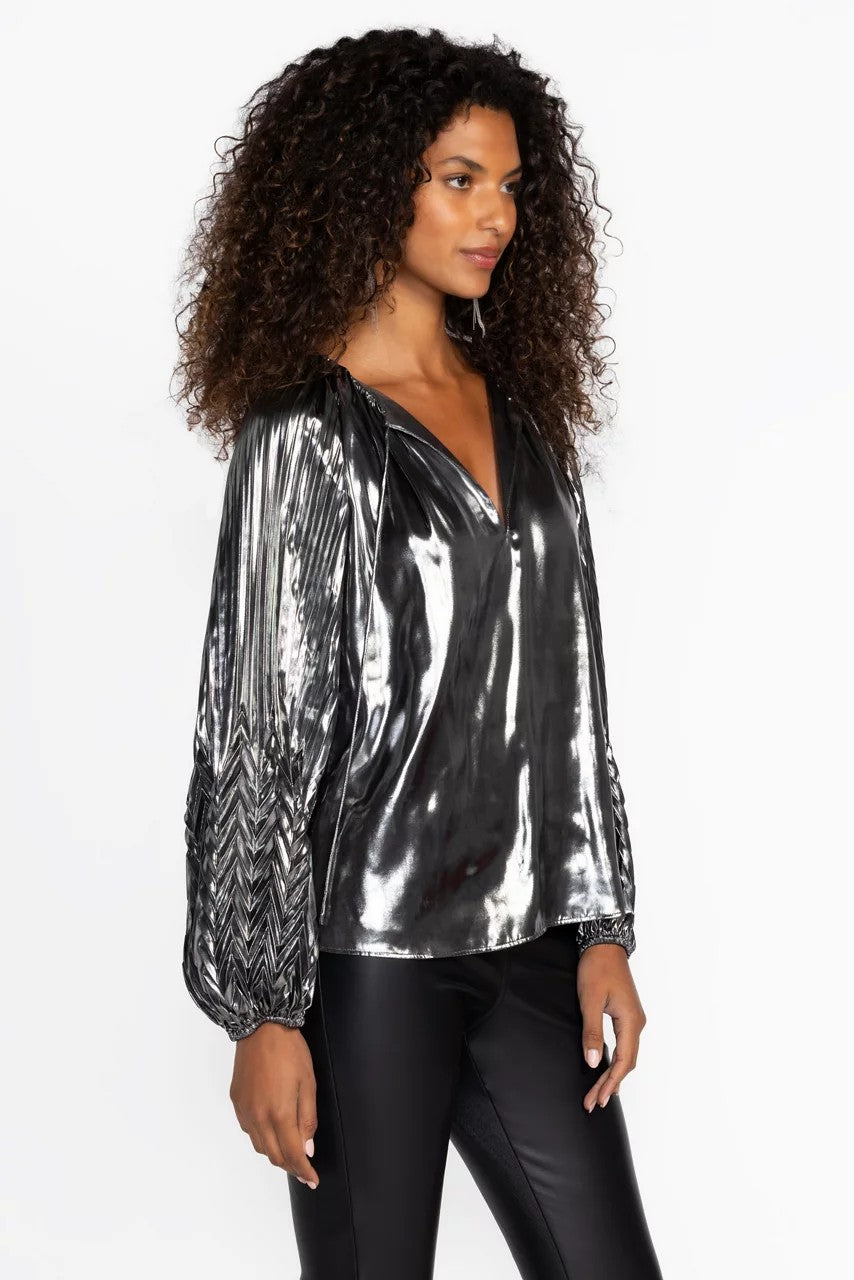 Johnny Was Women GEMMA PLEATED BLOUSE