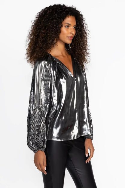 Johnny Was Women GEMMA PLEATED BLOUSE