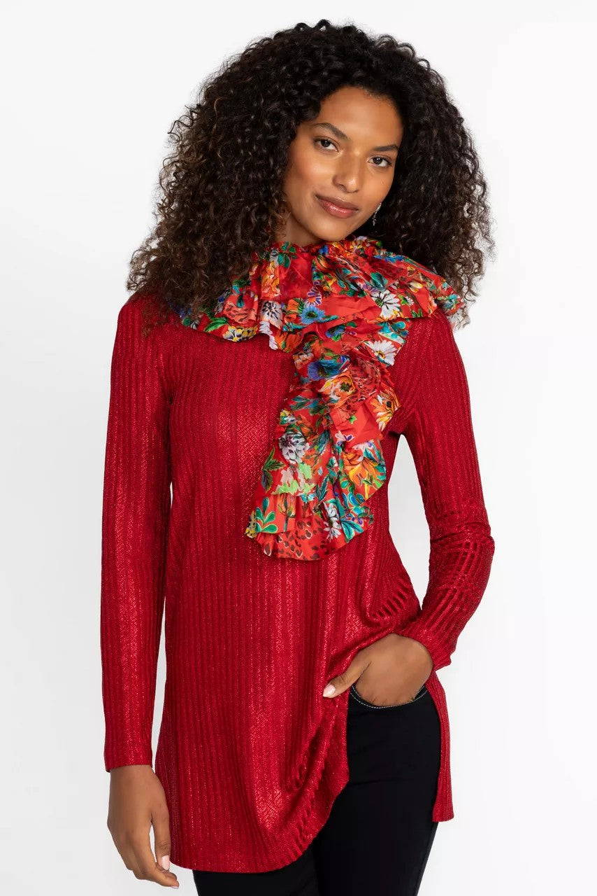 Johnny Was Women BOBCAT FOREST RUFFLE SCARF