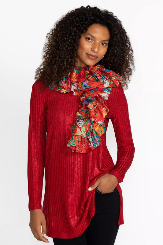 Johnny Was Women BOBCAT FOREST RUFFLE SCARF